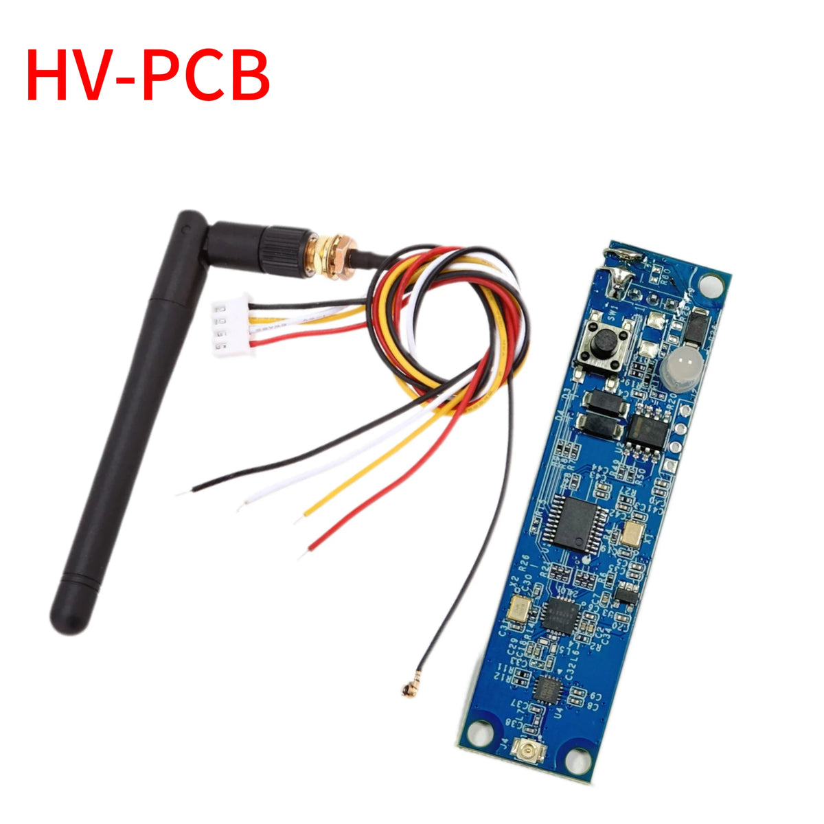 contrôleur dmx512 sans fil pcb vert antenne noire câbles colorés électronique technologie dmx