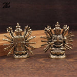 statuette bouddha bronze doré multiple bras intérieur religieux asiatique décoration méditation spiritualité