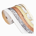 ruban decoratif autoadhesif or argent blanc ornements floraux classique 10m 8cm stickers murals