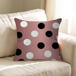 housse coussin carré motif pois animal compagnie moderne polyester coton noir blanc chambre lit