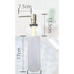 distributeur savon liquide acier inoxydable finition brossée blanc noir texture granulée moderne minimaliste fixation
