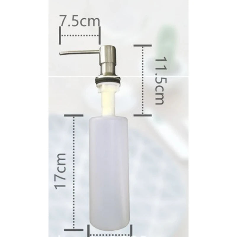 distributeur savon liquide acier inoxydable finition brossée blanc noir texture granulée moderne minimaliste fixation