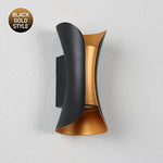applique murale led aluminium noir or moderne jardin veranda interieur