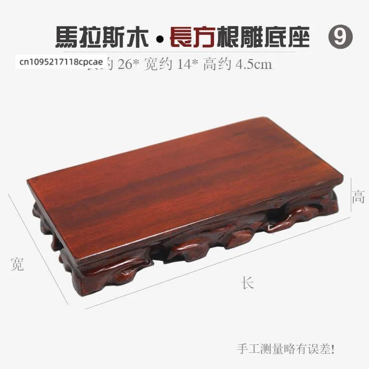 base racine sculptée bois rouge foncé sculptures complexes classique simple élégant