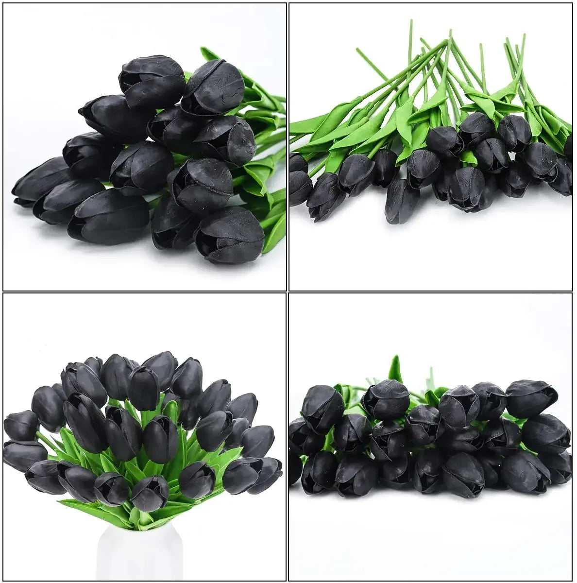 décoration mariage tulipe artificielle noire moderne intérieur 20 pièces bricolage événement
