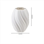 vase moderne plastique blanc texturé hauteur jusqu'à 26cm décoration intérieure