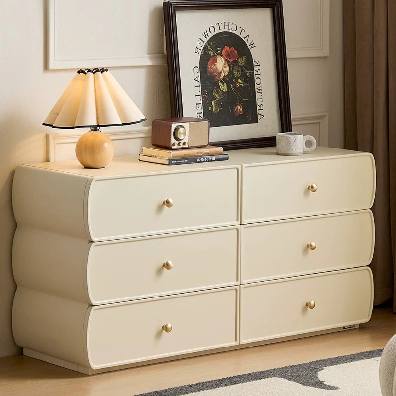 coiffeuse moderne commode six tiroirs miroir intégré tabouret tapis étoiles beige
