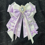 épinglette cheveux bleu clair rose pâle vert pastel papillon strass élégante occasion fête anniversaire