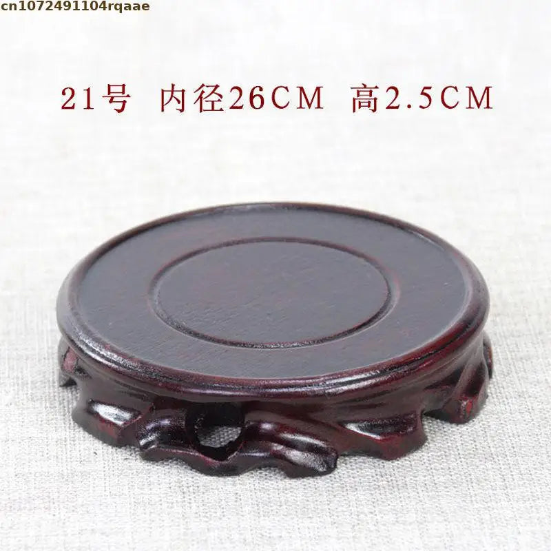 support bois marron sculpté motifs floraux artisanal objets decoratifs standalone deco marron floral