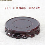 support bois marron sculpté motifs floraux artisanal objets decoratifs standalone deco marron floral