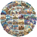 autocollants voyage paysages urbains naturels illustrations monumens adhésifs étanches collection stickers voyages