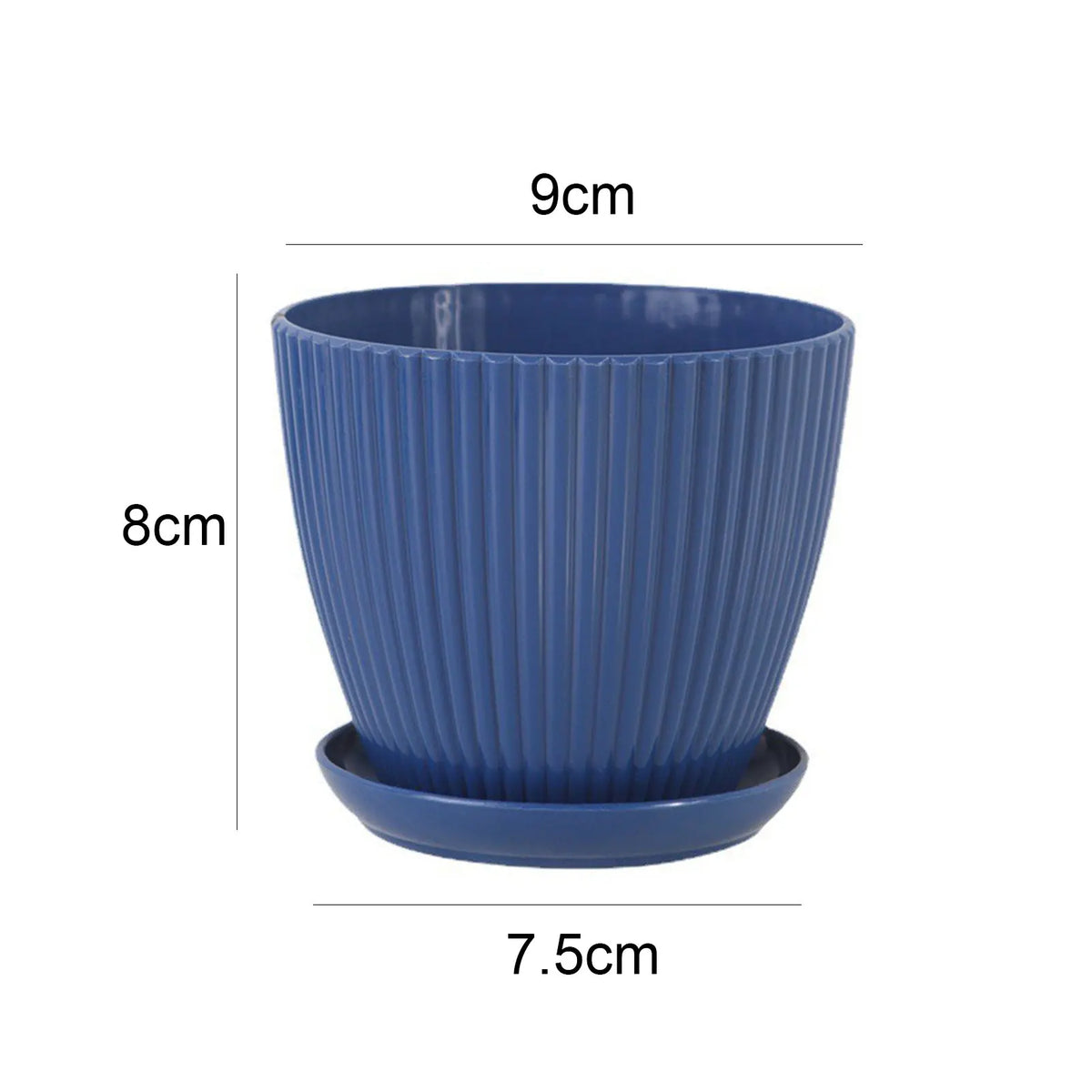 Pot fleurs moderne rayures vertes bleues blanches plateau support diverse couleurs