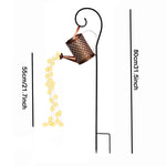 lampes solaires decoratives arrosoir bronze lumiere jaune ajourée rustiqueextérieur led ip65