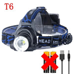 lampe frontale rechargeable led noir zoom ipx4 étanche mode sensor high low strobe camping