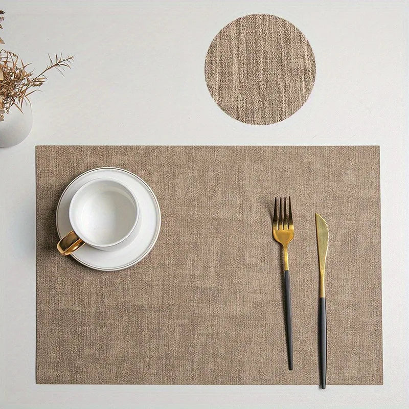 serviettes table tissu lin gris beige bleu clair moderne rustique 43cm 30cm