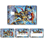 autocollants cartes crédit multicolores dessin animé illustrations fantastiques adhésifs protection cartes jeu set collection