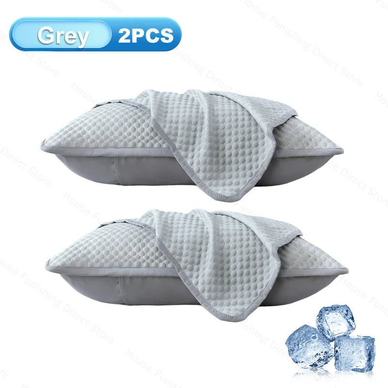 coussin rafraîchissant respirant coton polyester maternité bleu gris moderne points geometrie