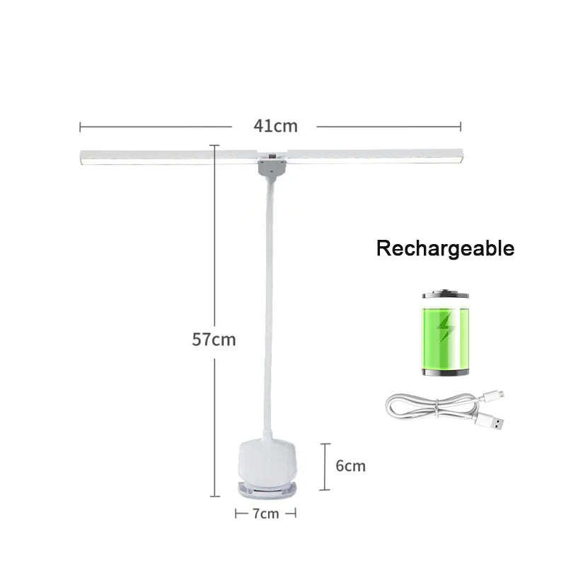 lampe moderne led rechargeable pinces blanc sans ombre tactile variable protection yeux étude chambre