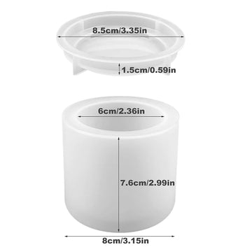 tasse silicone couvercle moderne récipient stockage tourbillon grise blanche opaque minimaliste