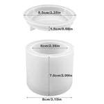 tasse silicone couvercle moderne récipient stockage tourbillon grise blanche opaque minimaliste