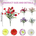 bouquet fleurs artificielles violettes blanches jaunes rouges petunia modernes decoration maison mariage anniversaire 35cm