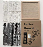 tableau lettres feutre gris bois clair moderne minimaliste support mural intégré alphabet deco chambre
