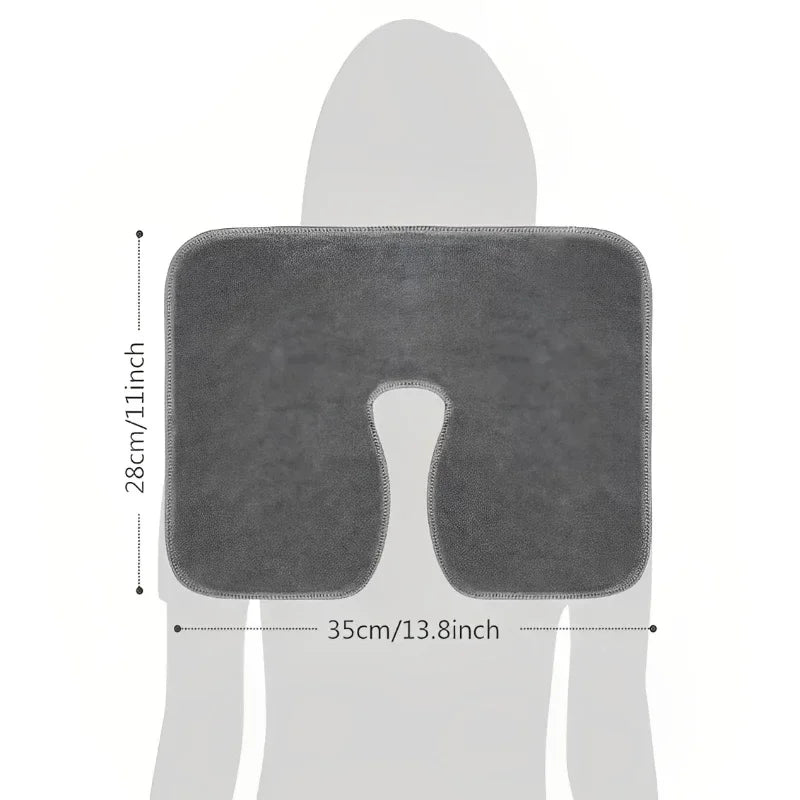 masseur tête coussin velours doux gris grande taille réutilisable face massage confortable non tissé
