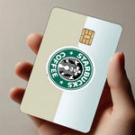 autocollant protection carte bancaire logo starbucks motif graphique moderne waterproof réutilisable
