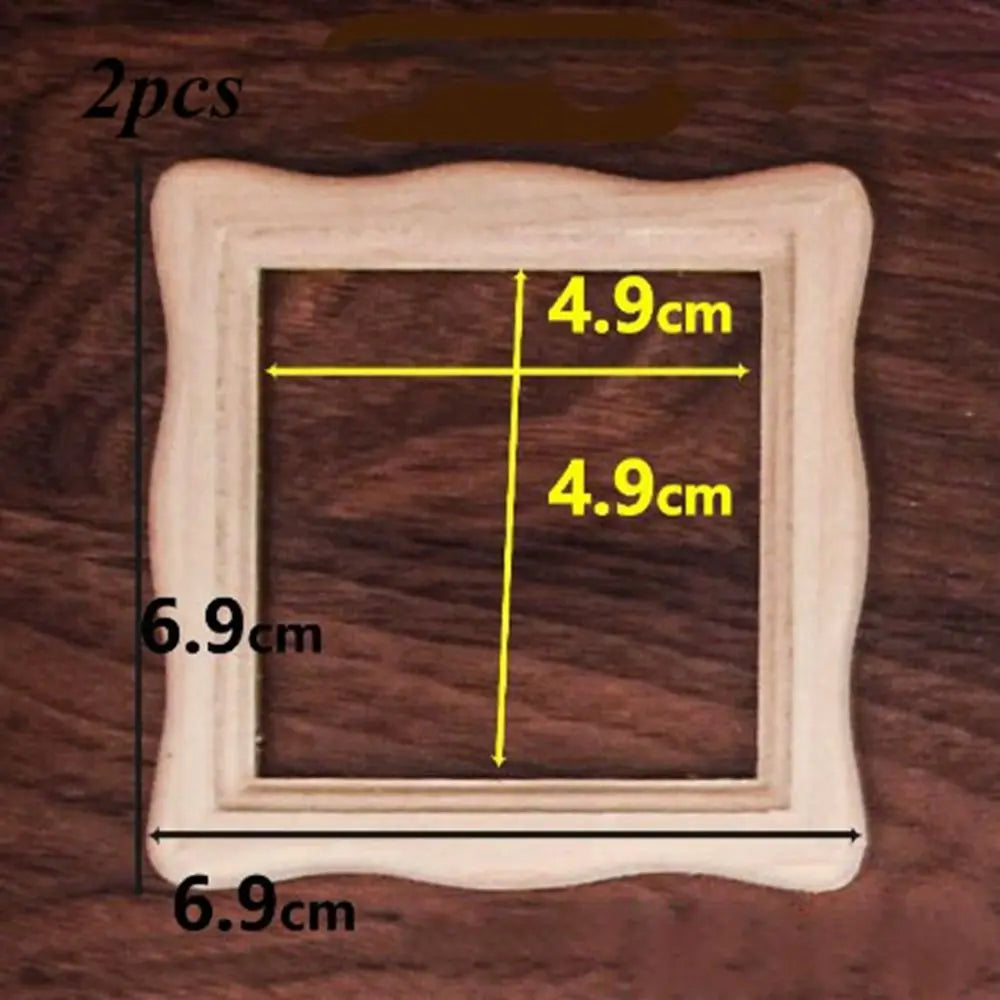 cadres photo minuscules bois naturel classiques adhésifs decoration maison miniature artisanal bricolage