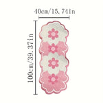 tapis fleurs rose moderne antidérapant polyester maison voyage prière chambre sdb cuisine
