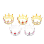 couronne fête or rose blanche strass élégante princière anniversaire décoration gâteau transparente festive métal