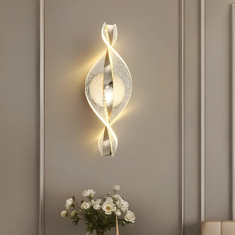 lampe murale moderne aluminium blanc doré texture marbrée éclairage quotidien certification rohs ul gs