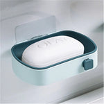 support savon transparent contemporain adhésif salle bain portable gris fixe savon moderne