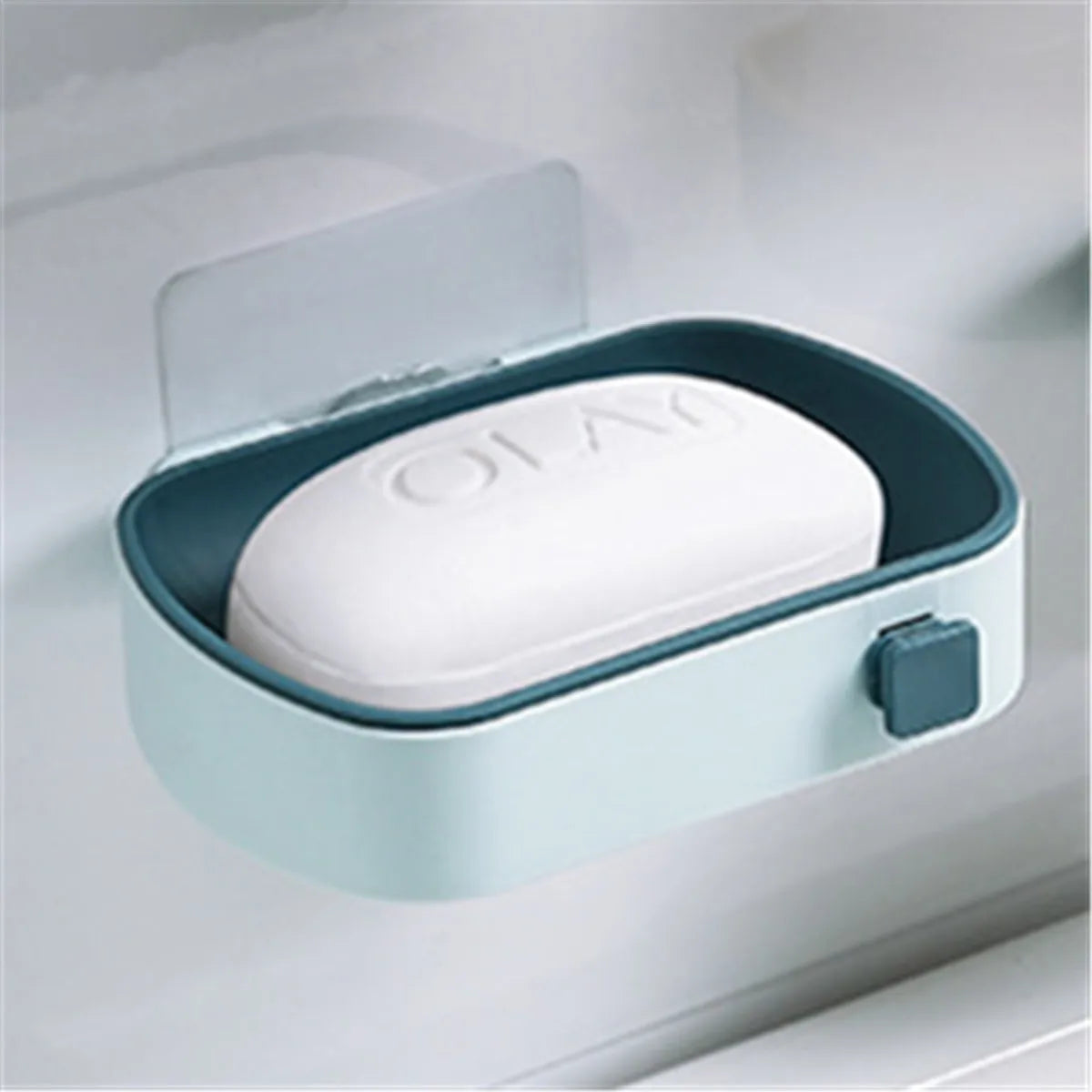 support savon transparent contemporain adhésif salle bain portable gris fixe savon moderne
