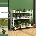 étagère roulettes blanc moderne niveaux support plantes intérieur extérieur assemblage métal