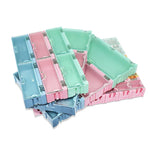 boîtes rangement transparentes empilables clips couleur moderne vert rose bleu orange pratiques