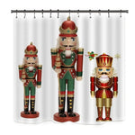 Rideau de douche décoratif avec motif de casse-noisettes, idéal pour embellir votre salle de bain avec une touche festive. Design coloré et attrayant représentant des personnages traditionnels, parfait pour les saisons de fêtes. Cet accessoire ajoute une ambiance chaleureuse et joyeuse à votre espace quotidien.
