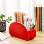 boîte rangement cuir rouge moderne télécommande cosmétiques respectueux environnement compartments 12litres 100g