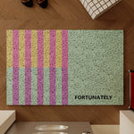 tapis antidérapant imperméable résistant corrosion vert rose jaune bleu rayures horizontales moderne coloré