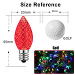 ampoules led multicolores rouge vert bleu jaune orange texturées clips coniques 25 pièces