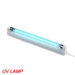 lampe uv stérilisation ozone 6w 8w blanc bleu moderne transparent cable prise us eu