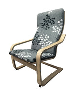 housse chaise gris clair fleurs blanches moderne salon élasthanne polyester imperméable extensible