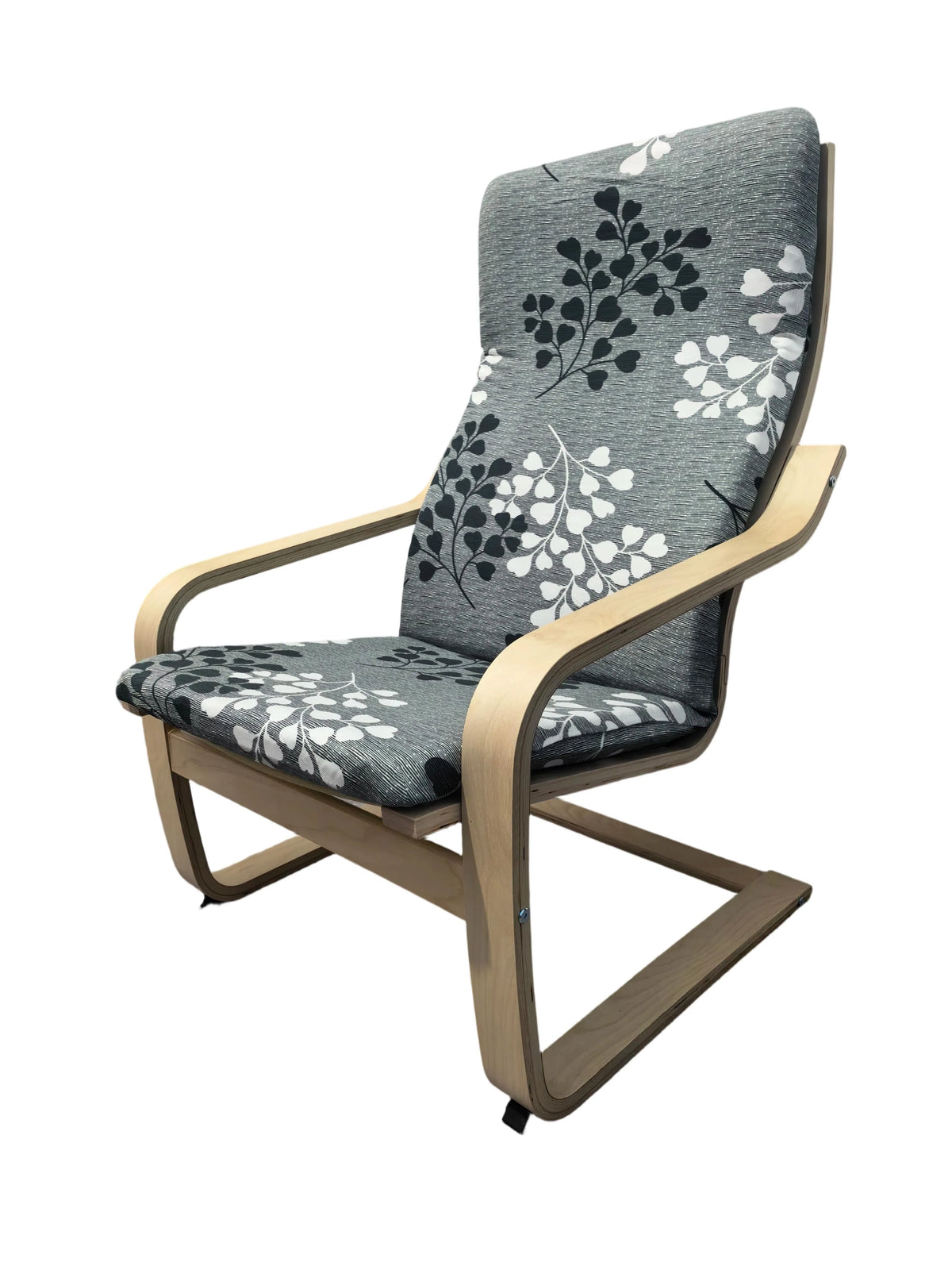housse chaise gris clair fleurs blanches moderne salon élasthanne polyester imperméable extensible