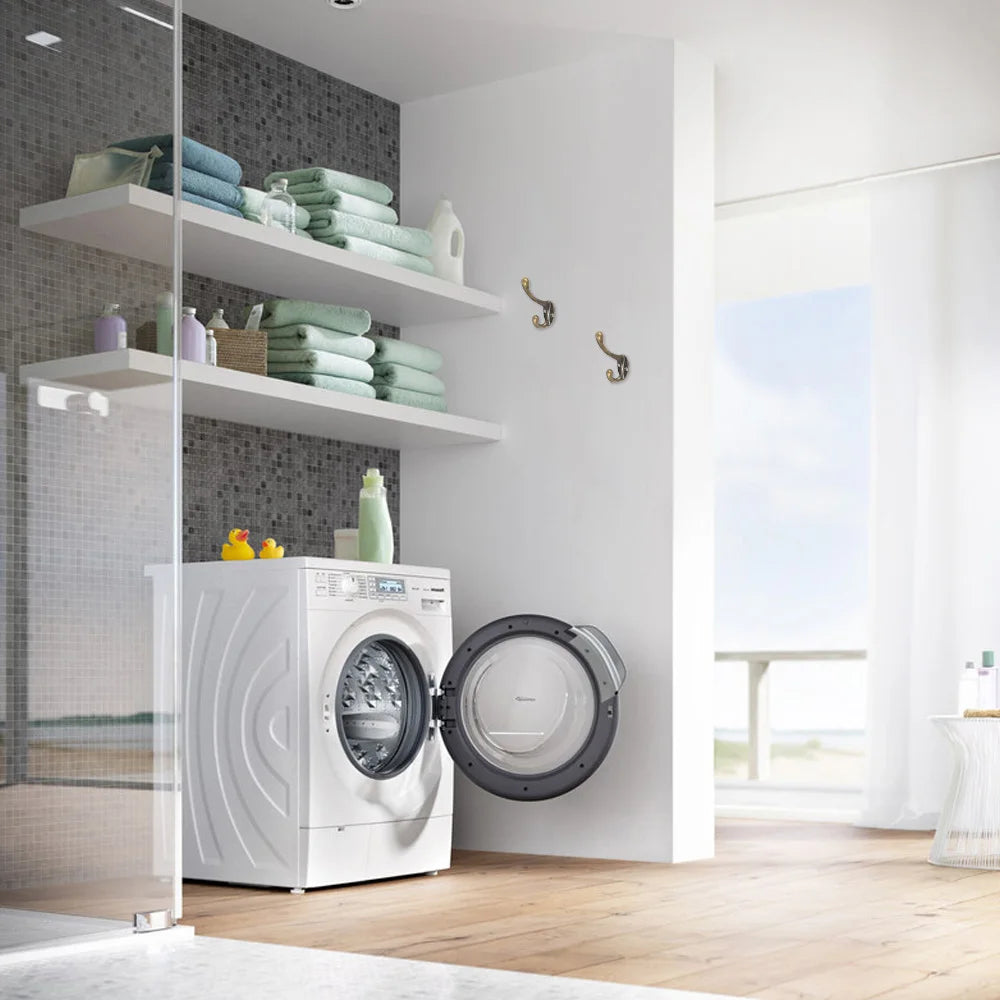 Détail du crochet double en alliage de zinc robuste