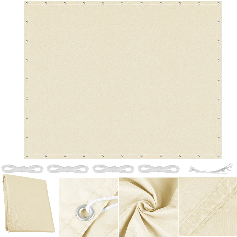 voile soleil beige uni moderne résistante l'eau 2m 2m 2m 3m 3m 3m 4m