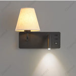 lampe murale moderne prise usb abatjour orientable blanc beigeclair