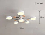 plafonnier led moderne vert blanc gris bois clair circulaire métallique scandinave éclairage intérieur