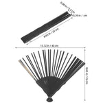 diy éventail bois pliant cadre main marron rayures classique artisanal kit fabrication