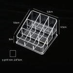 présentoir transparent rouge lèvres organisateur maquillage pinceaux crèmes poudres moderne minimaliste acrylic