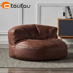 coussin assise velours cuir marron beige gris moderne confortable sans rembourrage zip couture